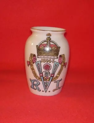 Buy GOSS Crested China Jar 86mm  R.V.I. 1896-7 Crest • 7.99£