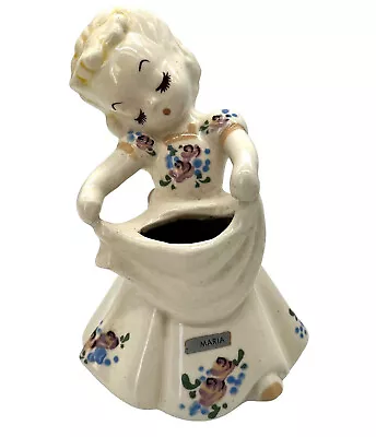 Buy Vintage DeLee Art Pottery Girl Maria Ceramic Figurine Planter Vase 7  • 17.30£
