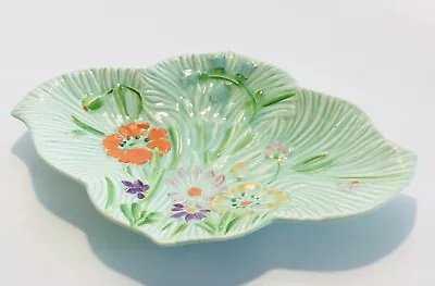 Buy Vintage Beswick Floral Meadow Pattern Leaf Shaped Dish No 884-1 • 14.99£