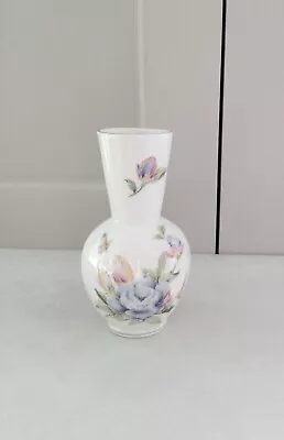 Buy Pretty AYNSLEY Fine Bone China Floral Bud Vase - Celeste Design - Vgc • 4.99£