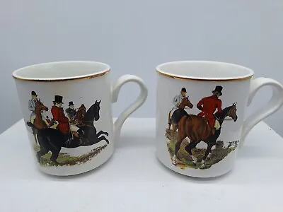 Buy 2 Coffee Mugs Fox Hunting Scene By Arthur Wood  3 1/2 Inches • 12.30£