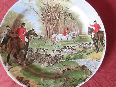 Buy ELIZABETHAN STAFFORDSHIRE PLATE Hunting Scene Wall Hanging Plate Hand Decorated • 6.99£