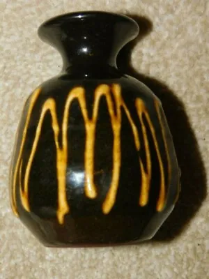 Buy Woburn Pottery Brown Posy Vase Slip Decorated Design James Cresswell • 15£