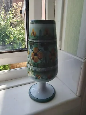 Buy Vintage Gouda Viola Flora 1042 Holland A Large Balluster Vase Hand Painted 220cm • 19£