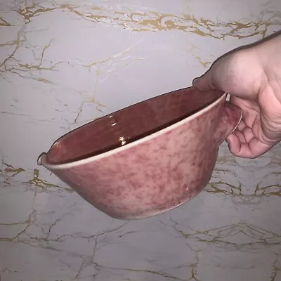 Buy Pink Pottery Stoneware Pouring Mixing Bowl With Unique Handle • 20.74£