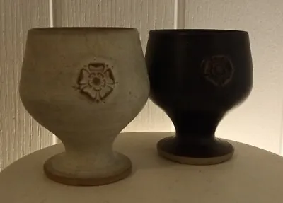 Buy Jerry Harper, Blacktoft Pottery Stoneware Goblets, York Rose, Hand Thrown • 12.50£