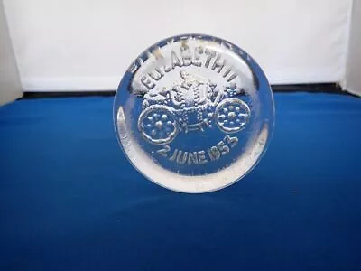 Buy Vintage Glass 1953 Coronation Coach Paperweight. • 8.50£