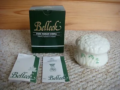 Buy BNIB  Daisy Collection  Irish Belleek Clover/Shamrock Trinket Box • 20£