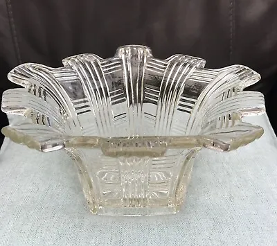 Buy Vintage Sowerby Glass Bowl Dish Centrepiece Pressed Flint Glass Pentagon 1950s • 15£