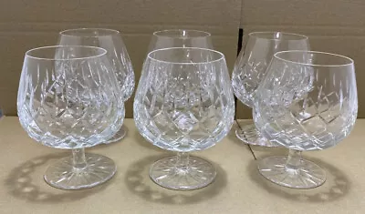 Buy 6 X Vintage Galway Crystal Brandy Glasses Snifter Balloon Clifden Pattern 4-3/8 • 39.99£