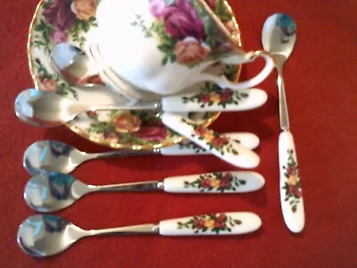 Buy Good Match For Royal Albert Old Country Roses 6  Tea Spoons UK • 10.99£