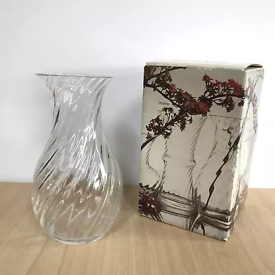 Buy Dartington Lead Crystal Ripple Small Vase Flare Design Vintage Frank Thrower • 17.95£