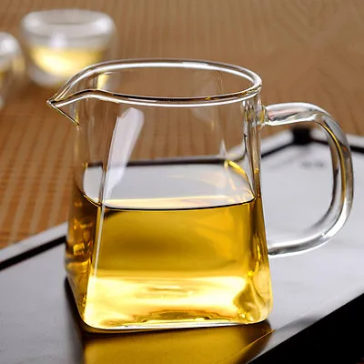 Buy Square Bottom Glass Teapot Tea Mug Tea Kettle Set Thick Cup Puer Coffee TeaSet  • 11.06£