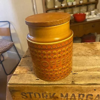 Buy Vintage Hornsea Saffron Pottery – Tall Coffee Storage Jar – Great! – • 9.99£
