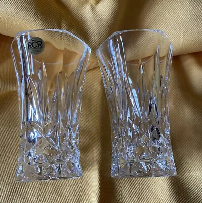 Buy 2 RCR Royal Crystal Rock Small Glass Vases • 10£