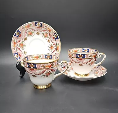 Buy Royal Tara CARINA Set(s) 2 Footed Cup & Saucer Sets EXCELLENT RARE Round Handle • 142.39£