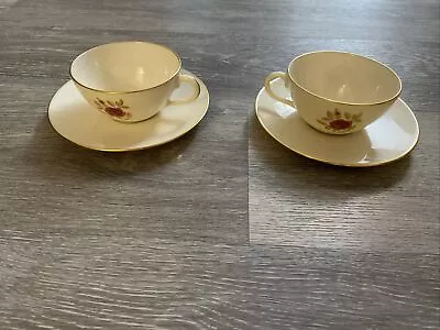 Buy LENOX ROSELYN X-304  2 CUP & SAUCER SETS 1952-1980 Discontinued Roses • 10.35£