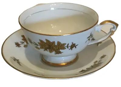 Buy Regal By Grace China Cup & Saucer, Scroll Handle • 4.80£
