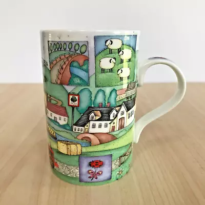 Buy Queens Scenes 'Country' Mug Bone China Cottages Tractor Animals Fields 11cm • 10£