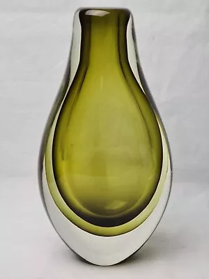 Buy Mid Century Nils Landberg For Orrefors Cased Glass Vase • 100£