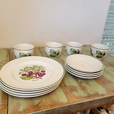 Buy Staffordshire Garden Tiffany & Co. Fruit Porcelain Service For 4 Dinnerware Set • 237.54£