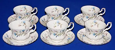 Buy Royal Albert Brigadoon Set 6 Tea Cups And Saucers, Qty Available, • 29.99£