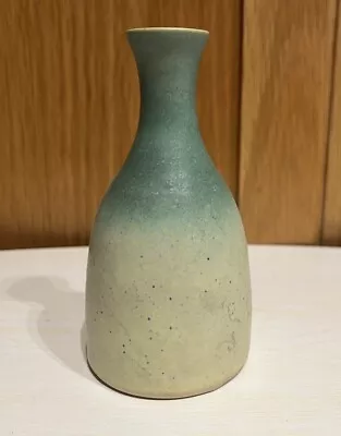 Buy STUDIO CONWY POTTERY SMALL STEM VASE 13.5cm HIGH GREAT CONDITION Green • 5.95£