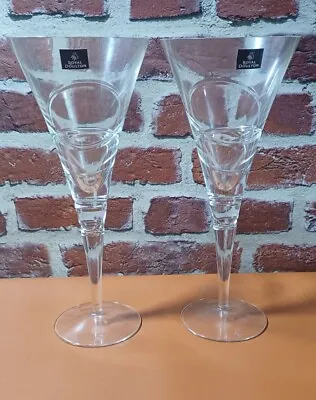Buy Royal Doulton 'saturn Neuveau Crystal' Wine Glasses X2 25.5cm Tall  • 22.99£