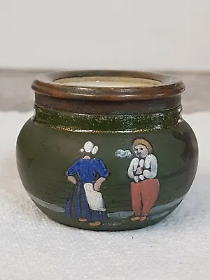 Buy Antique Taylor, Tunnicliffe & Co. Miniature Bowl Dark Green Dutch Scenes • 10£