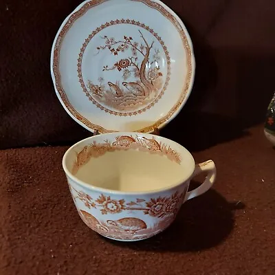 Buy Vintage Furnivals Brown Quail Mug Cup & Saucer Made England 1913  • 10.05£