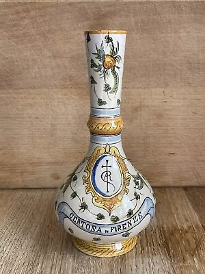 Buy Antique / Vintage  Certosa Di Firenze Italian Majolica Vase • 20£