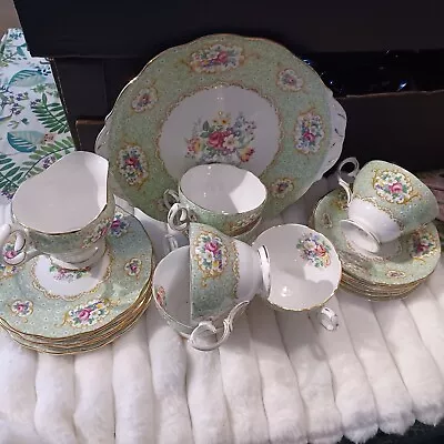 Buy Queen Anne Gainsborough Tea Set With Milk Jug And Large Server Plate • 250£