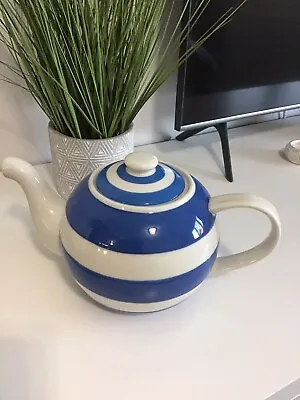 Buy New TG Green Cornishware Blue And White Large Betty Teapot • 35£