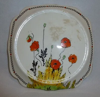 Buy CROWN DUCAL Ware Poppy Teapot Stand A 1915 Art Deco Pottery • 25£