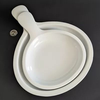 Buy Set 2 Emeril Lagasse Design White Ceramic Skillet Plate Serving Cookware • 37.94£