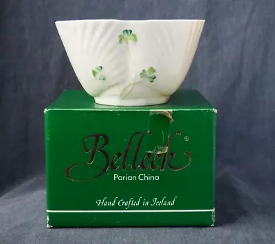 Buy Boxed Belleek Parian China Irish Porcelain Shamrock Bowl Vase Planter Dish • 24.99£