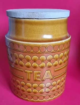 Buy Hornsea Saffron Tea Storage Jar With Lid 1970s. • 7.99£