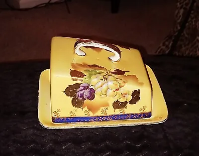 Buy Art Deco Rubian Art Pottery Butter / Cheese Dish / Cover Lid Pretty • 18£