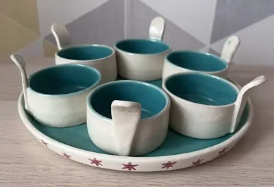 Buy Brannam Set Of 6 Dishes On A Tray Barnstaple Devon Made In England Pottery • 64.99£