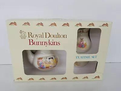Buy Rare Vintage 1986 Royal Doulton Bunnykins  Teatime Set ~discontinued New Mint  • 163.65£