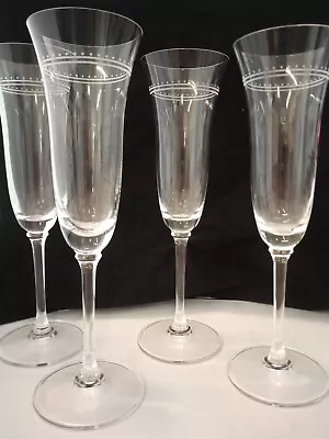 Buy Set Of 4 Wedgewood Vera Wang Designed Crystal Wine Glasses Elegant Heavy Quality • 50£