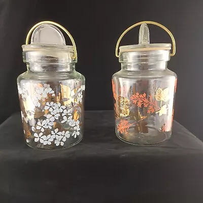 Buy 2 Vintage Ole Palsby Riihimaen Lasi Glass Storage Jars Finland FREE P&P  • 68£