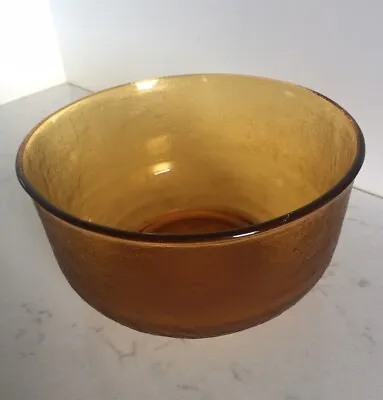Buy Vintage Retro Large Amber Coloured Glass Vase/ Dish Salt Caramel In VGC 1,256 Kg • 12£