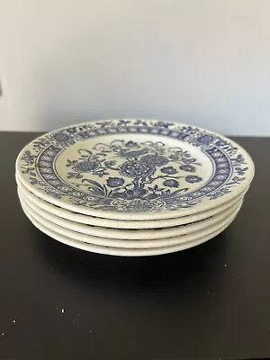 Buy Broadhurst Pottery Ironstone Nankin Small Plates X5 • 19.99£