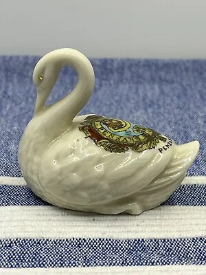 Buy Vintage/Antique Crested China-Arcadian-Swan-PENZANCE-Collectible Ornament • 8£