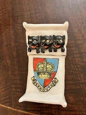 Buy Arcadian Crested China                               3 Black Cats In Bed Exmouth • 25£
