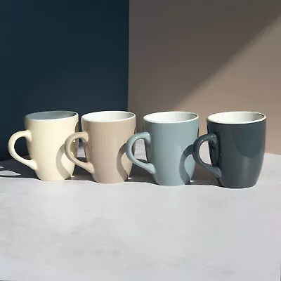 Buy Set Of 4 X 340ml Stoneware Mugs Cups Tea Coffee Hot Chocolate Cappuccino Latte  • 13.99£