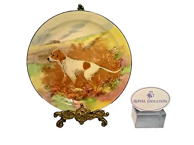 Buy ROYAL DOULTON SERIES WARE CABINET PLATE DOG POINTER D5769 Circa 1937 - 1967 • 5£