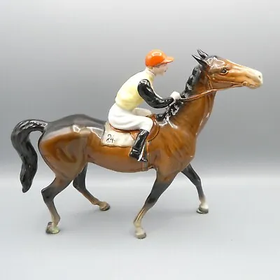 Buy Beswick Race Horse And Jockey(Walking Racehorse) Model No. 1037 Perfect Conditio • 299.99£