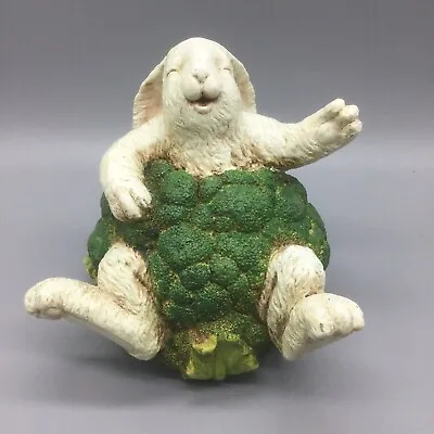 Buy Vintage Funny Rabbit Bunny W/ Cauliflower Cabbage Easter Figurine Decor 6  • 25.93£